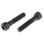 RS PRO M10 x 45mm Hex Socket Cap Screw Black, Self-Colour Steel