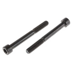RS PRO M10 x 90mm Hex Socket Cap Screw Black, Self-Colour Steel