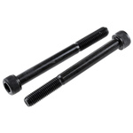 RS PRO M10 x 100mm Hex Socket Cap Screw Black, Self-Colour Steel