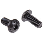 RS PRO Black, Self-Colour Steel Hex Socket Button Screw, ISO 7380, M5 x 12mm