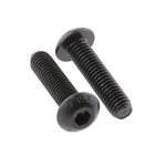 RS PRO Black, Self-Colour Steel Hex Socket Button Screw, ISO 7380, M5 x 20mm