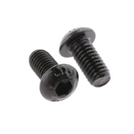 RS PRO Black, Self-Colour Steel Hex Socket Button Screw, ISO 7380, M6 x 12mm