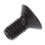 RS PRO M8 x 16mm Hex Socket Countersunk Screw Black, Self-Colour Steel