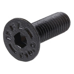 RS PRO M8 x 25mm Hex Socket Countersunk Screw Black, Self-Colour Steel