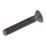 RS PRO M6 x 35mm Hex Socket Countersunk Screw Black, Self-Colour Steel