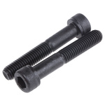 RS PRO M10 x 60mm Hex Socket Cap Screw Black, Self-Colour Steel