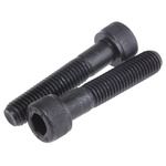 RS PRO M12 x 60mm Hex Socket Cap Screw Black, Self-Colour Steel