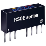 Recom RSOE DC-DC Converter, 5V dc/ 200mA Output, 18 → 36 V dc Input, 1W, Through Hole, +80°C Max Temp -40°C Min