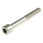 RS PRO Plain Stainless Steel Hex Socket Cap Screw, DIN 912, M8 x 60mm