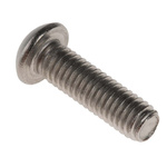 RS PRO Plain Stainless Steel Hex Socket Button Screw, ISO 7380, M6 x 20mm