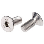 RS PRO Plain Stainless Steel Hex Socket Countersunk Screw, DIN 7991, M5 x 12mm