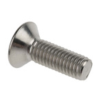 RS PRO Plain Stainless Steel Hex Socket Countersunk Screw, DIN 7991, M5 x 16mm