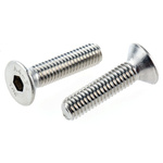 RS PRO Plain Stainless Steel Hex Socket Countersunk Screw, DIN 7991, M6 x 25mm