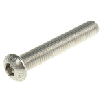 RS PRO Plain Stainless Steel Hex Socket Button Screw, ISO 7380, M8 x 50mm