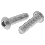 RS PRO Plain Stainless Steel Hex Socket Button Screw, ISO 7380, M8 x 30mm