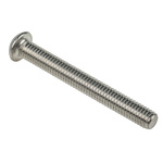 RS PRO Plain Stainless Steel Hex Socket Button Screw, ISO 7380, M6 x 50mm