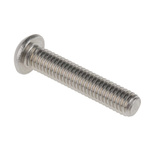RS PRO Plain Stainless Steel Hex Socket Button Screw, ISO 7380, M6 x 30mm