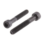 RS PRO M5 x 35mm Hex Socket Cap Screw Black, Self-Colour Steel