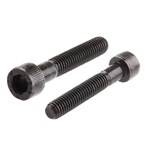 RS PRO M6 x 35mm Hex Socket Cap Screw Black, Self-Colour Steel