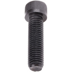 RS PRO M12 x 45mm Hex Socket Cap Screw Black, Self-Colour Steel