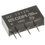 Recom RE DC-DC Converter, 12V dc/ 84mA Output, 10.8 → 13.2 V dc Input, 1W, Through Hole, +85°C Max Temp -40°C