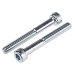 RS PRO Bright Zinc Plated Steel Hex Socket Cap Screw, DIN 912, M5 x 40mm