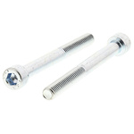RS PRO Bright Zinc Plated Steel Hex Socket Cap Screw, DIN 912, M6 x 60mm