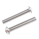 RS PRO Plain Stainless Steel Hex Socket Button Screw, ISO 7380, M8 x 50mm