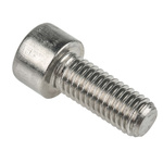 RS PRO Plain Stainless Steel Hex Socket Cap Screw, DIN 912, M10 x 25mm