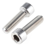 RS PRO Plain Stainless Steel Hex Socket Cap Screw, DIN 912, M10 x 35mm