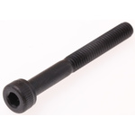 RS PRO Black, Self-Colour Steel Hex Socket Cap Screw, DIN 912, M4 x 35mm