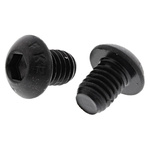 RS PRO Black, Self-Colour Steel Hex Socket Button Screw, ISO 7380, M6 x 8mm