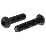 RS PRO Black, Self-Colour Steel Hex Socket Button Screw, ISO 7380, M8 x 35mm