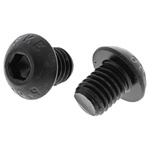 RS PRO Black, Self-Colour Steel Hex Socket Button Screw, ISO 7380, M8 x 10mm