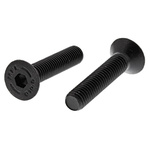 RS PRO Black, Self-Colour Steel Hex Socket Countersunk Screw, DIN 7991, M8 x 40mm