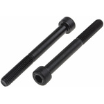 RS PRO Black, Self-Colour Steel Hex Socket Cap Screw, DIN 912, M8 x 75mm