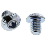 RS PRO Bright Zinc Plated Steel Hex Socket Button Screw, ISO 7380, M8 x 10mm