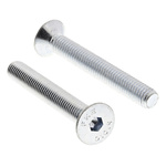 RS PRO Bright Zinc Plated Steel Hex Socket Countersunk Screw, DIN 7991, M8 x 60mm
