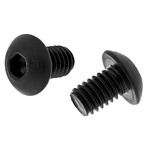 RS PRO Black, Self-Colour Steel Hex Socket Button Screw, ISO 7380, M4 x 6mm