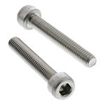 RS PRO Plain Stainless Steel Hex Socket Cap Screw, DIN 912, M4 x 25mm