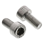 RS PRO Plain Stainless Steel Hex Socket Cap Screw, DIN 912, M6 x 12mm