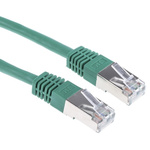 RS PRO Green Cat6 Cable S/FTP PVC Male RJ45/Male RJ45, Terminated, 5m
