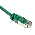 RS PRO Green Cat6 Cable S/FTP PVC Male RJ45/Male RJ45, Terminated, 1m