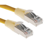 RS PRO Yellow PVC Cat5e Cable F/UTP, 5m Male RJ45/Male RJ45