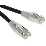 RS PRO Black Cat6 Cable F/UTP LSZH Male RJ45/Male RJ45, Terminated, 10m