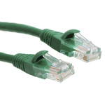 RS PRO Green PVC Cat5e Cable U/UTP, 2m Male RJ45/Male RJ45