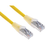 RS PRO Yellow PVC Cat5e Cable F/UTP, 10m Male RJ45/Male RJ45