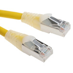 RS PRO Yellow Cat6 Cable FTP LSZH Male RJ45/Male RJ45, Terminated, 2m