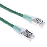 RS PRO Green PVC Cat5e Cable F/UTP, 5m Male RJ45/Male RJ45