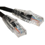 RS PRO Black PVC Cat5e Cable U/UTP, 2m Male RJ45/Male RJ45